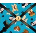 French Bulletin Board Photo Memo Board Turquoise Puppy Dog Print 8 x 10 inches   273373107666
